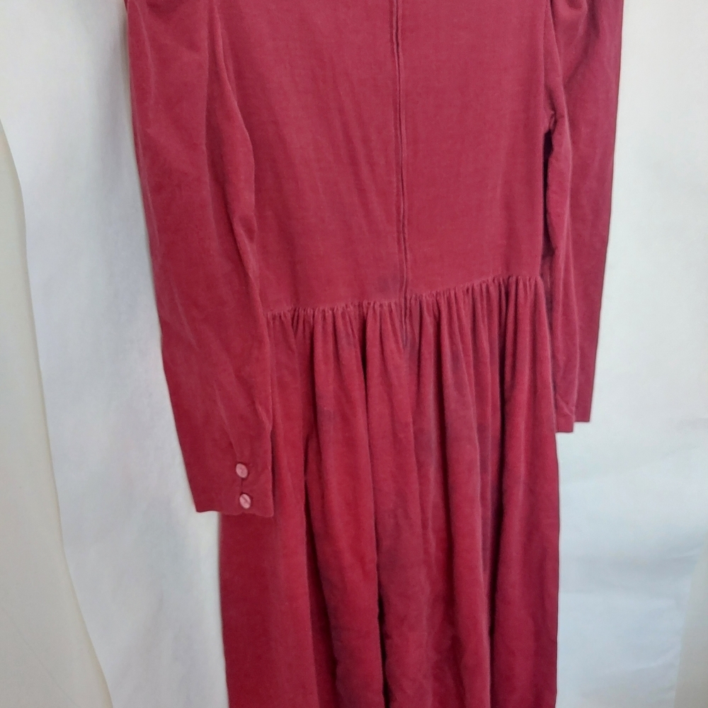 Laura Ashley Burgundy Long Sleeve Dress - Picture 6 of 13